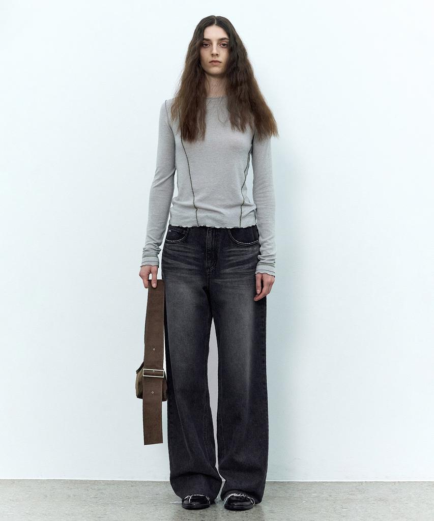 INSILENCE WOMEN Natural Washed Denim Black