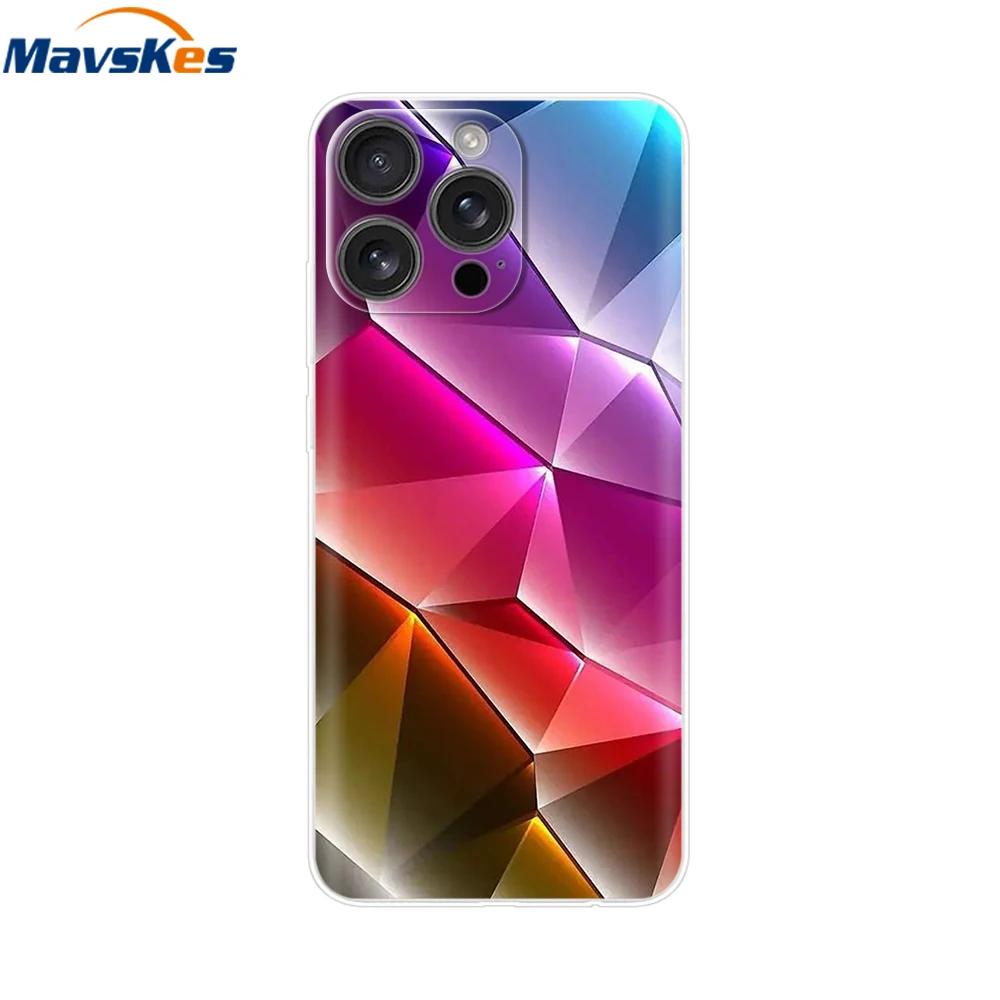 For iPhone 16 Pro Case 16 Plus Lovely Heart Soft Silicone TPU Painted Phone Cases for Apple iPhone16 Pro Max Cover Shell New Bag