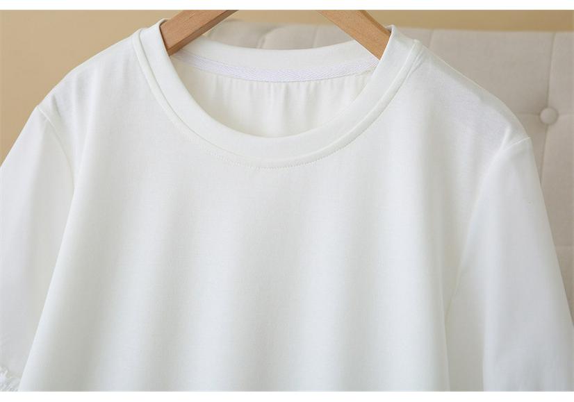 2026 Spring/Summer Plus Size European & Korean Style Tulip Sleeve T-shirt - Versatile Fat Girl Top