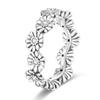 2023 Fashion Silver Plated Princess Tiara Crown Sparkling Love Heart Rings for Women Jewelry Anniversary Gift