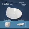 JINGRX 8-Inch White Melamine Serving Plates with Handles (10-Pack)