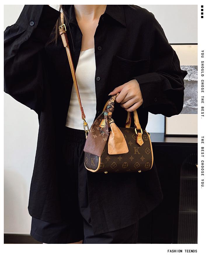 LUYIOUSHEYA Women's 2025 High-End Monogram Boston Pillow Crossbody Bag