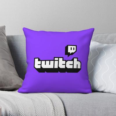 Twitch Logo Square Pillowcase Polyester Linen Velvet Pattern Zip Decor Throw Pillow Case Home Cushion Cover