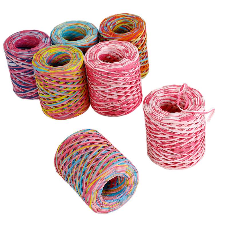 Colored Raffia Rope Binding Strap for Bouquets and Gift Bows