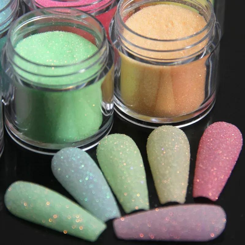 3,5g Paillettes Iridescentes Sucre pour Ongles Coloré Candy Coat Poudre Pigment Pour Manucure Effet Sucre Poussière Brillante Décorations Nail Art