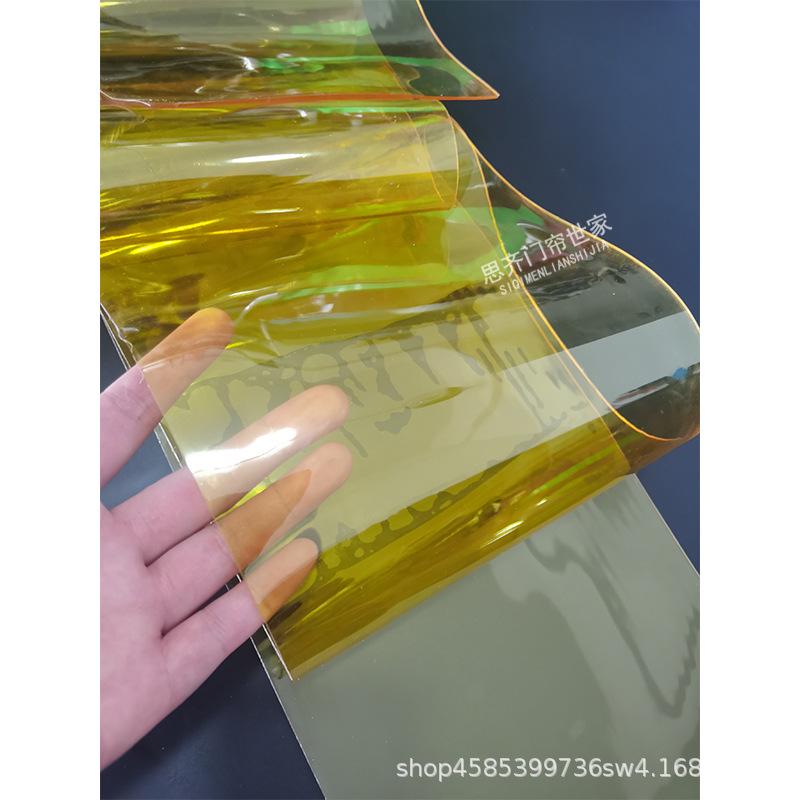PVC Transparent Sliding Door Curtain - Windbreak, Rainproof, Household Partition