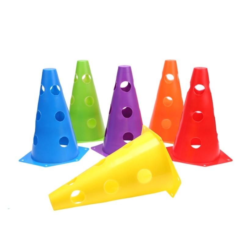 12/18Pcs Plastic Traffic Cone Football Training Maker Bucket Skate Obstacle Training Maker Cone Soccer Part