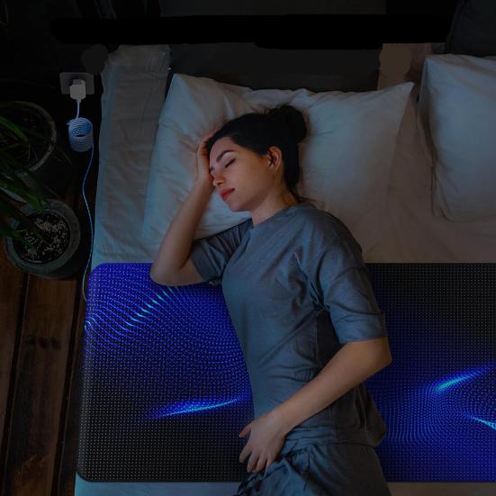 Jordmadrass för sömn Anti-halk vattentätt konstläder med jordsnöre Lindra muskelsmärta Förbättra