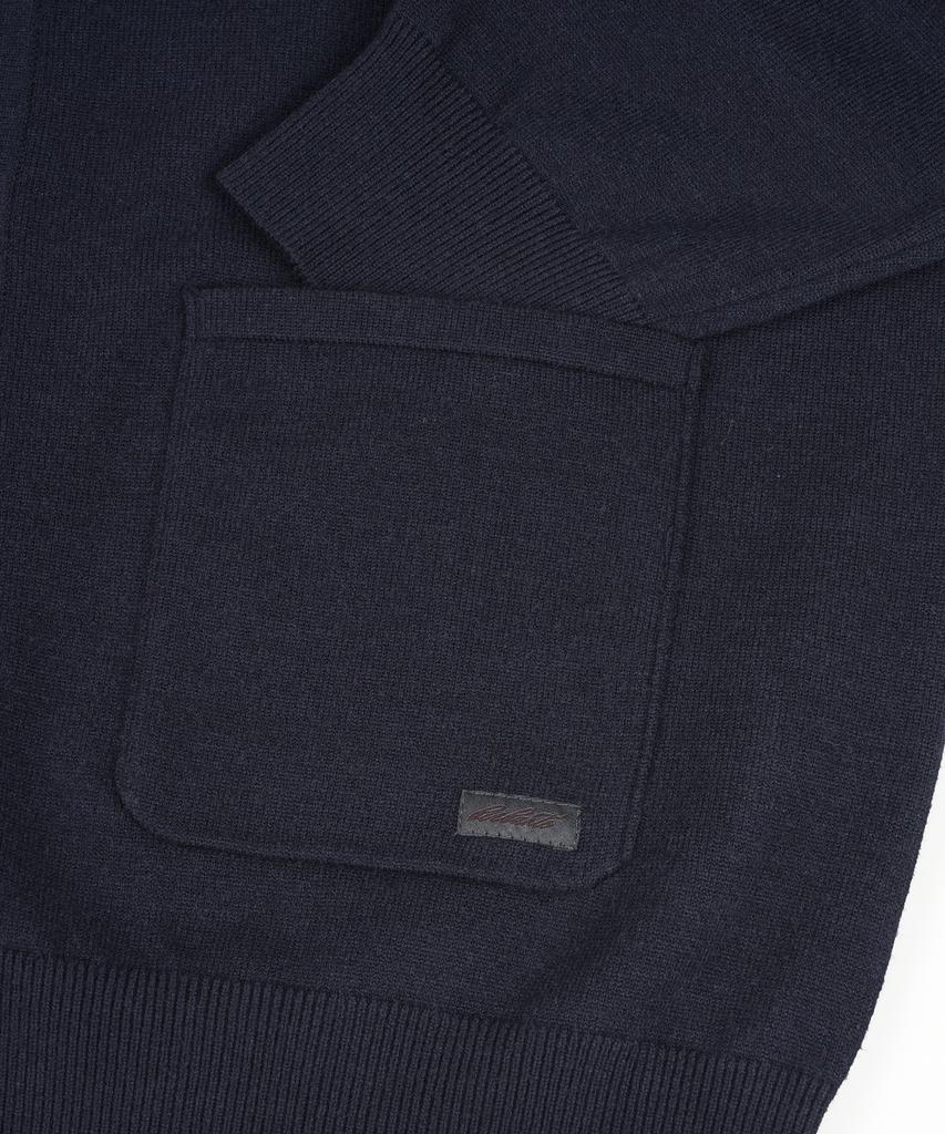 Birbante Soft Washable Collared Cardigan - Dark Navy