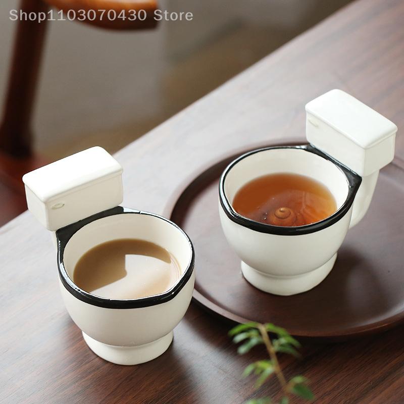 300ml Toilet Ceramic Mug Coffee Tea Milk Ice Cream Cup Water Cup