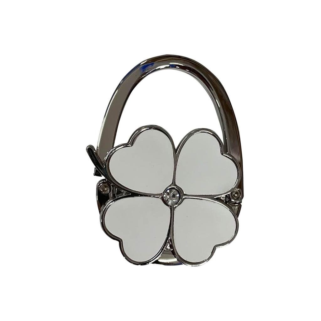 Fourleaf External Bag Hook, Foldable Portable Hook Color Leather Table Side Bag Hook Handbag Bag Hook