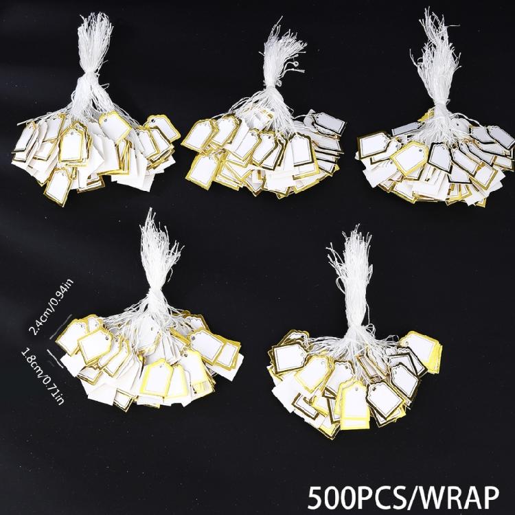 Trapezförmige Schmuck-Preisschilder 500 Stück Stabiles Papier Inventur-Beschriftungssysteme