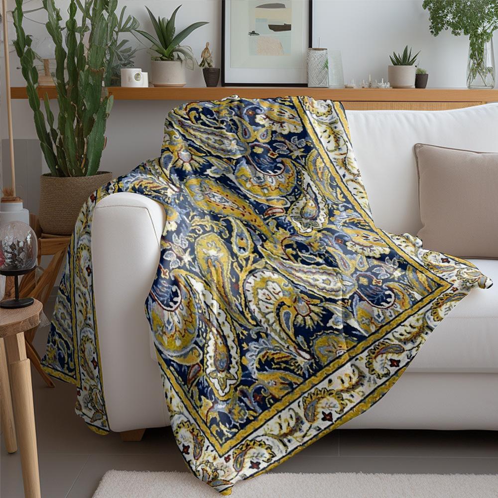 Paisley Print Blanket Large Soft Warm Throw Sofa Bed Decorative Cushion Cover Bedspread Home Textile Gift