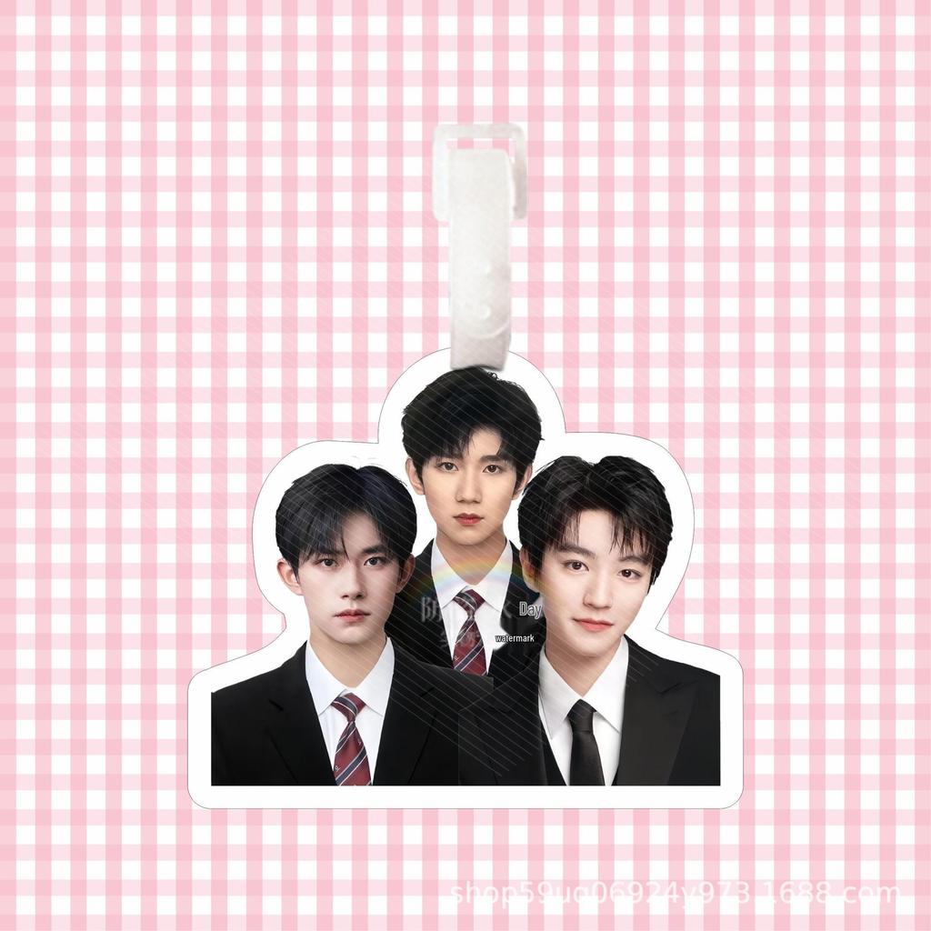 Wang Junkai Luggage Tag Backpack Pendant - Anti-Lost Key Chain and Travel Suitcase Ornament