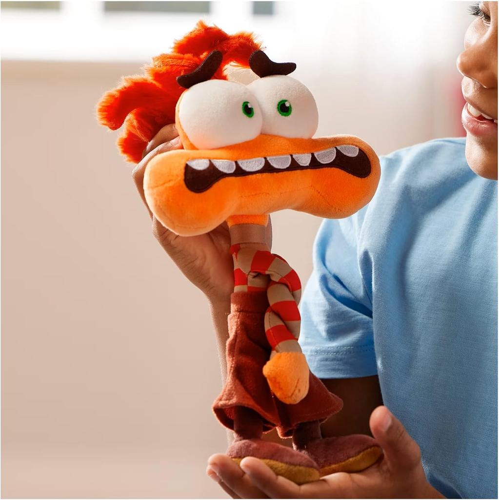 Disney Pixar Inside Out 2 Anxiety Plush Toy 30cm Orange Stuffed Doll with Jibbitz Charm Collectible Gift for Kids