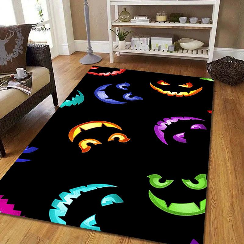 1pc Evil smile Print, Design Indoor Area Rug - Soft, Anti-Slip, and Durable Gaming Room Decor for Bedroom, Living Room