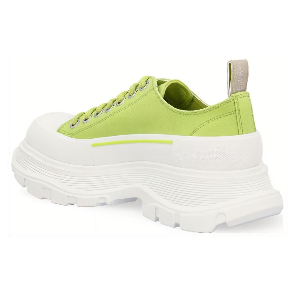 Alexander Mcqueen Tread Slick Low Lace Up 'Lime Green White' Women's 611705W4MV23514