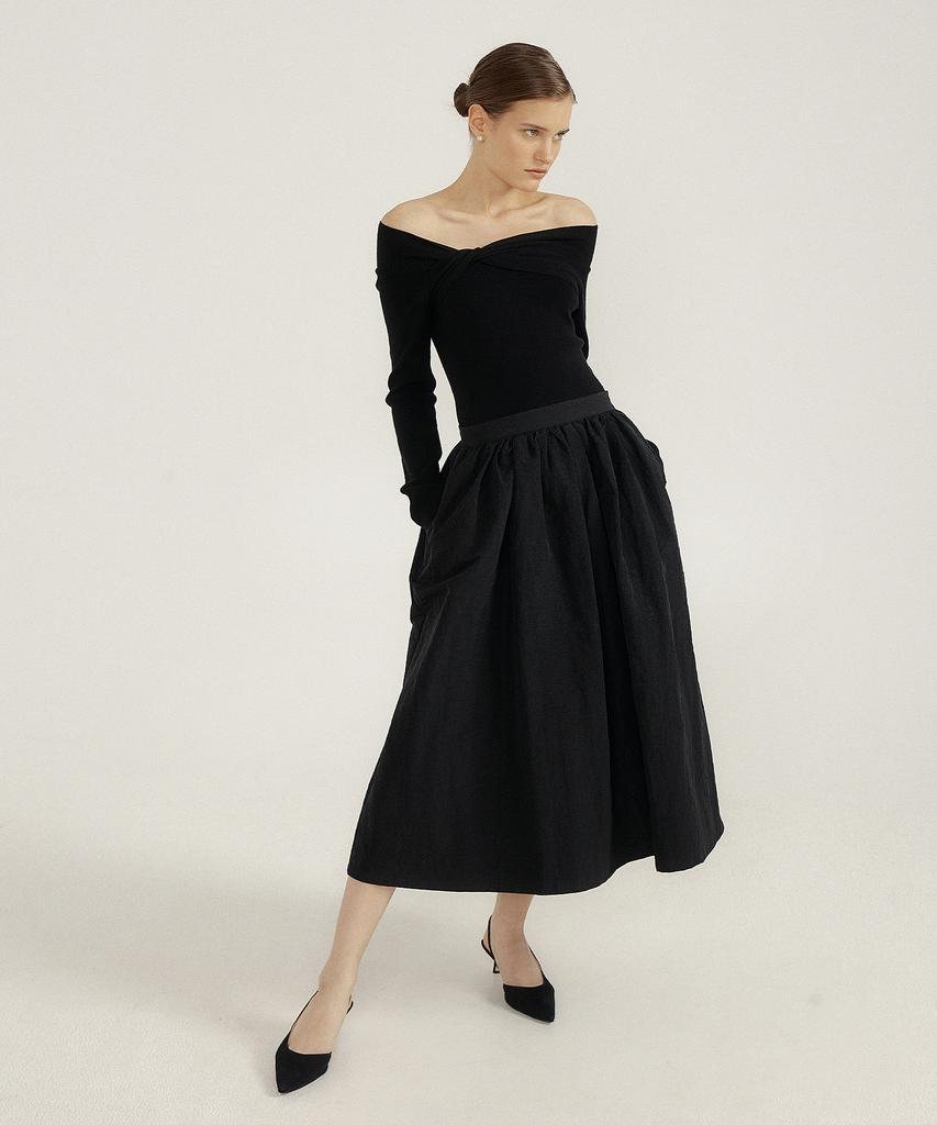 LUCIR ZU Glory Balloon Skirt (Black)