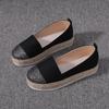 2024 New Autumn Women's Casual Flat Shoes Patchwork Moccasins Loafers Espadrilles White/Black Plus Size 34-43 WFS306