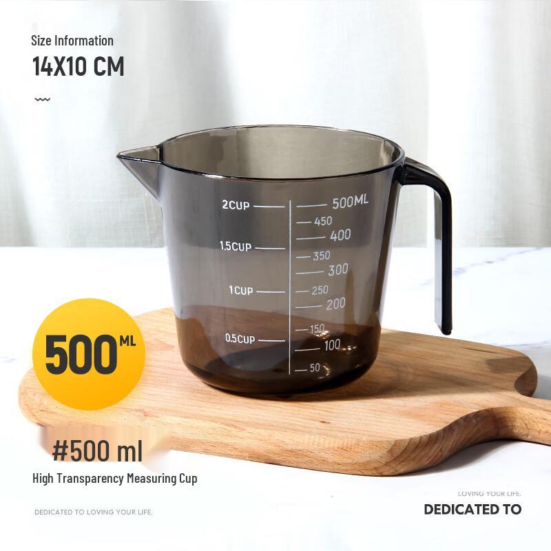 500ml Transparent Plastic Measuring Cups (10-Pack)