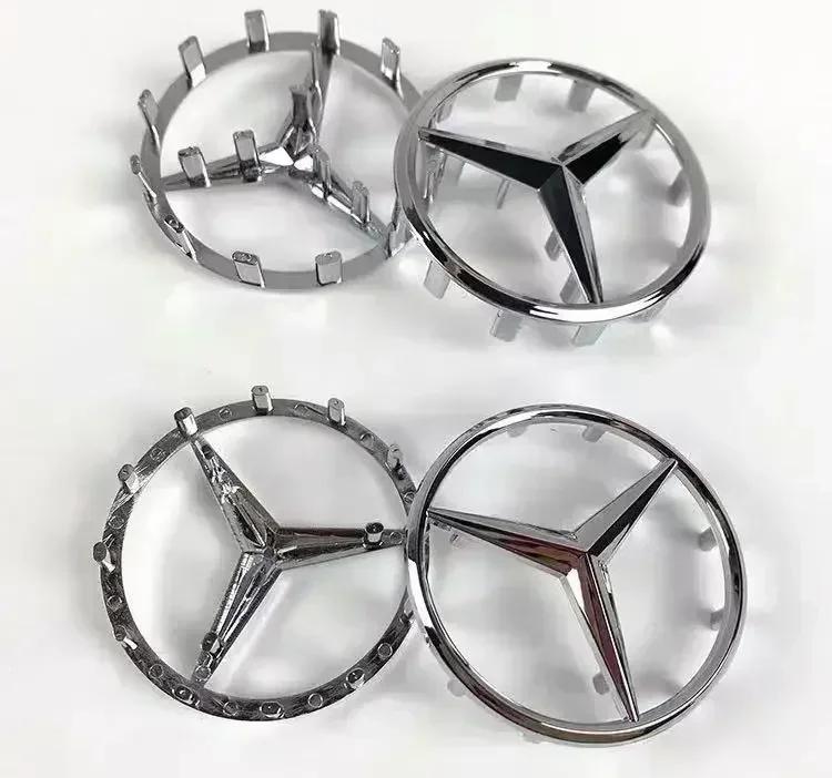 ESU5 Top Quality 52mm 57mm Steering Wheel Center Badge Star Logo Car Emblem with 18 Pins for Mercedes Benz C CLA CLS GLC GLE GLS E