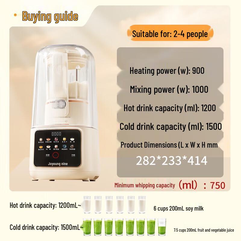 Joyoung 1.5L Low-Noise Multi-Function Blender CN plug (adapter included)