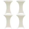 Day and Night - Day and Night Elastic Tablecloth for High Table 4 Units Cream Color Ø60 Cm