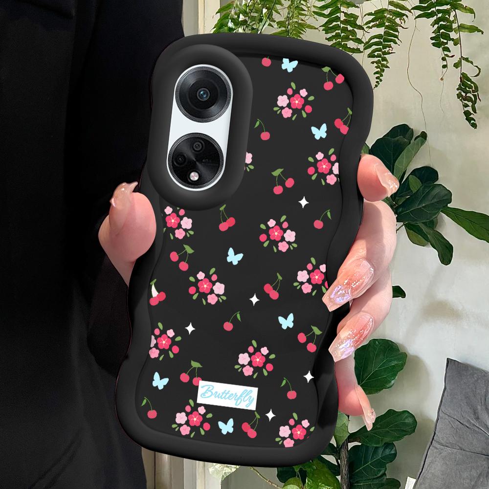 

Окрашенный узор Big Wave Edge Мягкий силиконовый материал Macaron чехол для телефона противоударный защитный резиновый чехол для OPPO Reno Realme Realme 12 5G