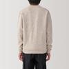 MUJI Washable Wool Size Size Small Men's Mid-Gauge V-Neck Cardigan, Oatmeal, AA0PHA4A, Men's