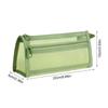 Clear Pencil Pouch Storage Grid Mesh Pencil Case with Handle and Zipper Clear Double-layer Pencil Pouch Marker Pouch Travel Bag