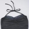 Sweet Girly Lace Halter Vest - Simple Solid Color Versatile Camisole Top
