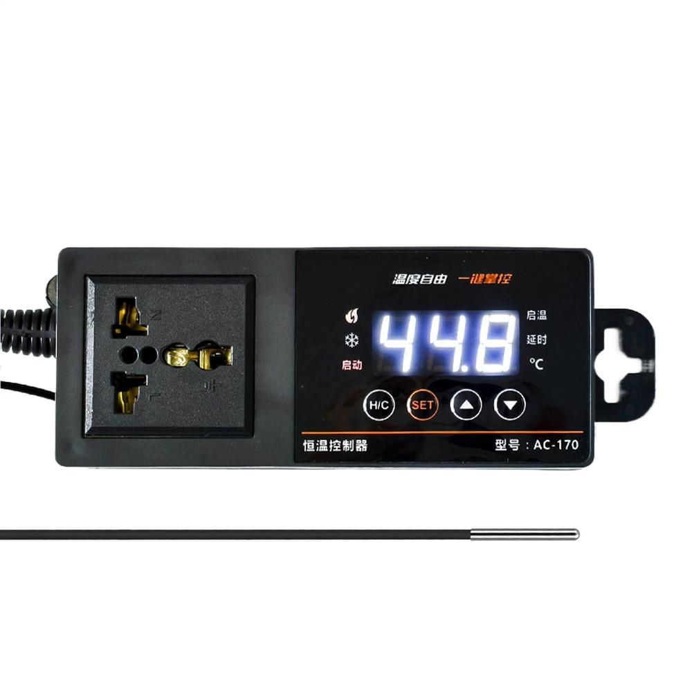 Reptilien Temperaturregler LED-Anzeige Digital Haustierbedarf mit Saugnapf Thermostat Steckdose für Pflanzen Terrarium