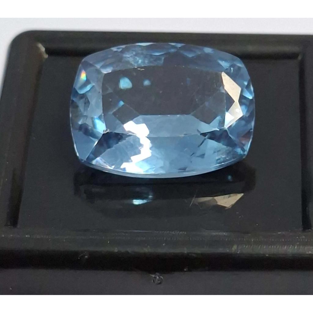 Natural Blue Aquamarine 10-12 Ct Cushion Cut Certified Fabulous Loose Gemstone