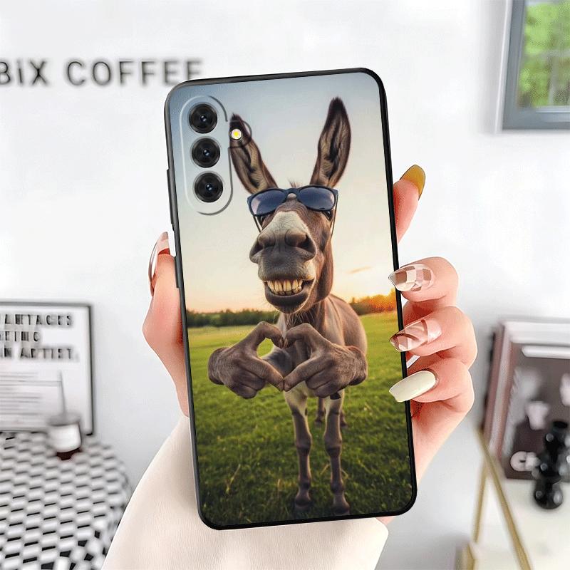 Funny Donkey Animal Soft Phone Case for Samsung A17 A37 A57 A16 A26 A36 A56 A15 A25 A35 A55 A14 A24 A34 A54 A13 A23 A33 A53 A52