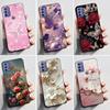 For TCL 20B 6159K Case Luxury Butterfly Flower Black Soft Silicone Shockproof Cover For TCL 20B 20E 20Y Phone Case Casing Bumper