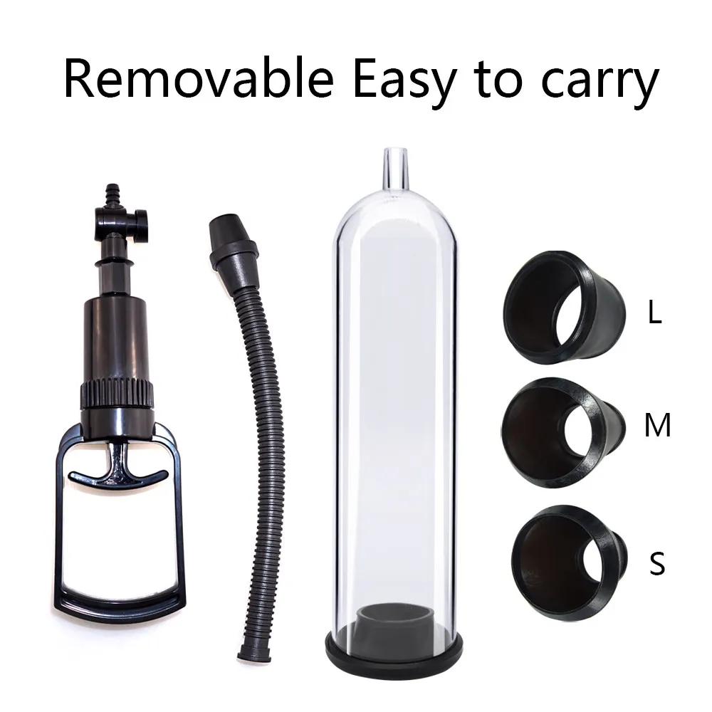 Penis Vacuum Pump Manual Penis Enlarger for Male Erection & Enhancement- Trainer Sex Toys Pumps & Enlargers Manual Stimulation