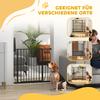 Wide Dog Safety Gate, with Door Pressure, for Doorways, Hallways, Staircases - Black