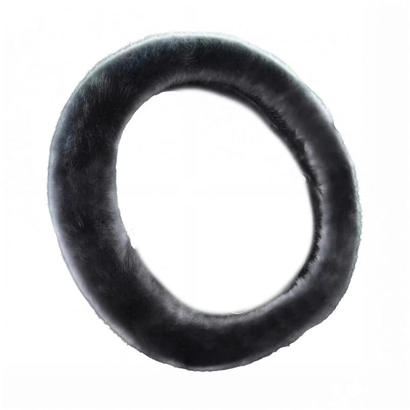 Nonslip Plush Steering Wheel Cover for Secure Hold Easy Installation for Cars SUVs Trucks Universal 14.5-15" Size