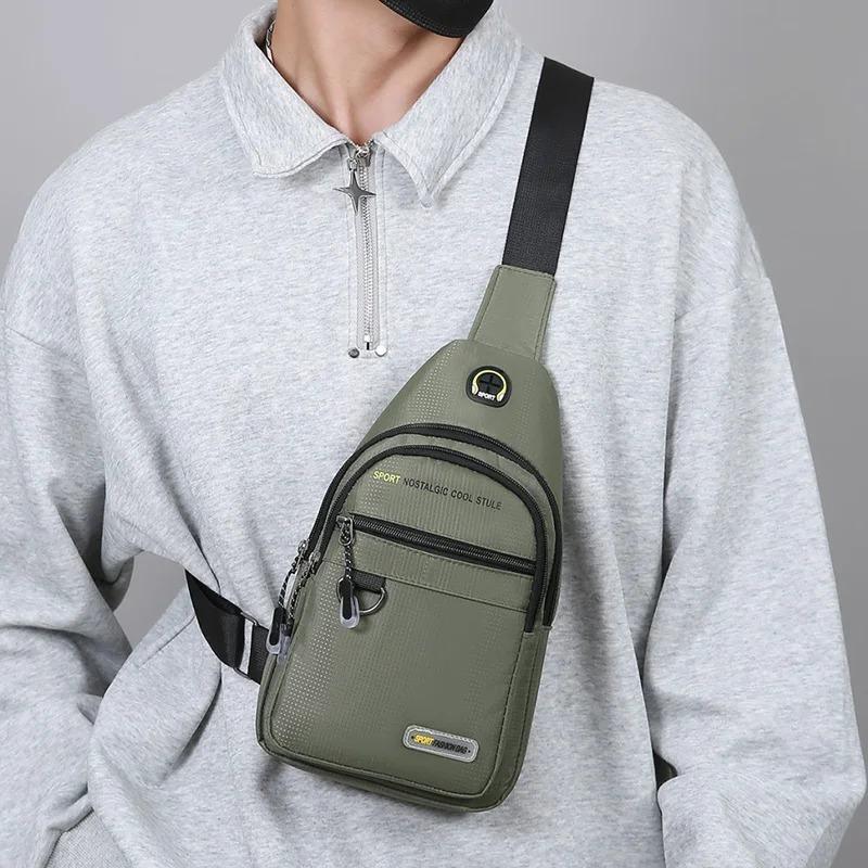 Casual Men's Shoulder Bag,made of Durable Oxford Fabric,suitable for Outdoor Sports Chest Bags,commuting To Work,daily Outings