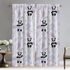 Cute Panda Pattern Home Interior Curtains for Living Room Anti-mosquito Curtains 2 Pieces Partition Window Curtain Kitchen Child