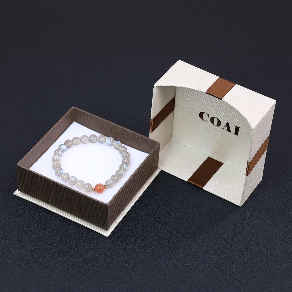 Koai Labradorite Sunstone Wish Fulfillment Good Luck Healing Power Stone Bracelet Prayer Bracelet for Women