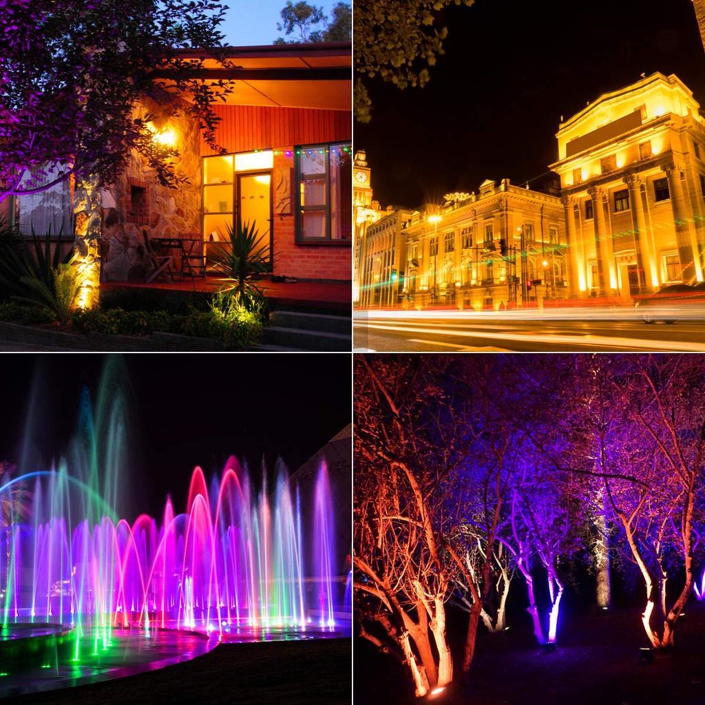 MEIKEE RGB Floodlight, Atmosphere Flood Light, Outdoor Color Light, Dimmable, Decorative Lighting for Christmas, Weddings, Bars, Hotels, Lounges,