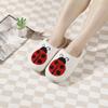 New Home Beetle Warm Winter Cotton Slippers Couple Men's and Women's Platform Soft-soled Shoes Thickened Non-slip Cute Card
