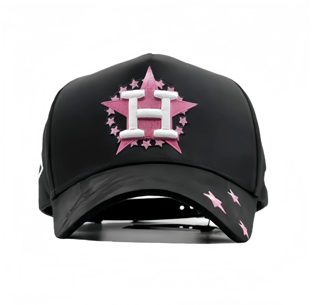 Wholesale Yo No Pesco Star Satin Lined Terry Dobby Embroidered Bling Sports Cap 5 Panel Rhinestone Brim Baseball Caps Barbas