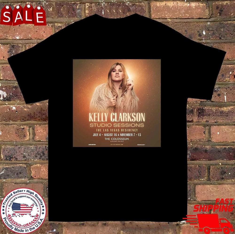 Kelly Clarkson STUDIO SESSIONS TOUR Футболка унисекс размера S-3XL M