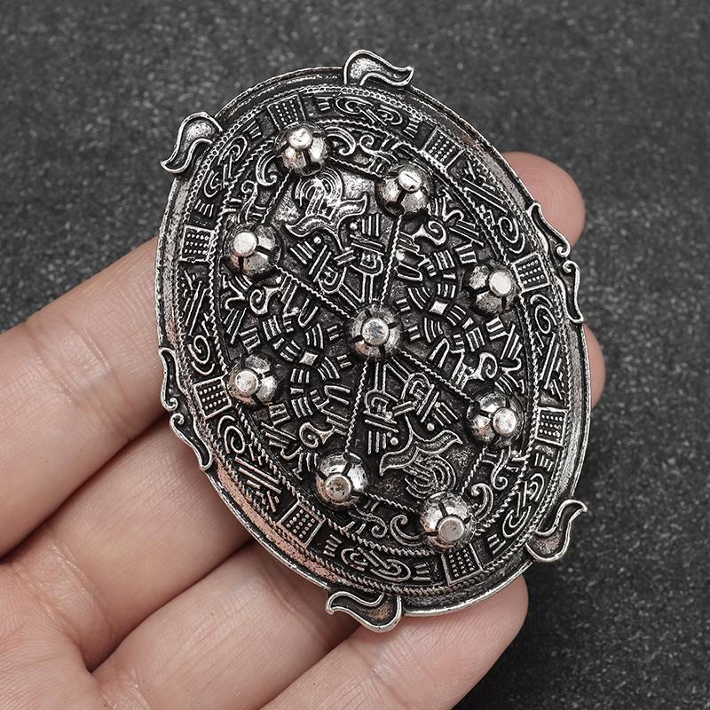 Retro Celtic Warship Brooch Men's Punk Trend Amulet Jewelry Motorcycle Riding Lapel Pin Accessories
