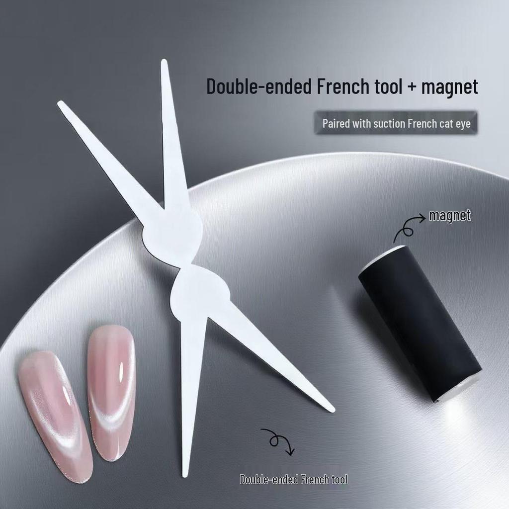 French Cat Eye Dual-Head Nail Art Magnet Tool