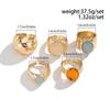 Geometric Adjustable Ethnic Open Ring Set Fashion Jewelry Aesthetic Retro Vintage Punk Gold Color Knuckle Joint Rings Irregular Accessories