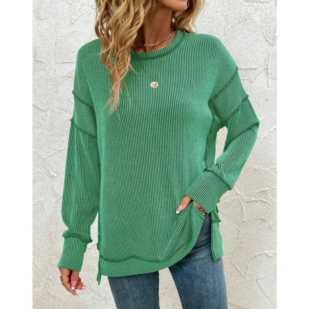 

Новый стиль Осень-Зима, Скрученный Разрез, Длинный Рукав, Свободный Свитшот и Худи S зелёный