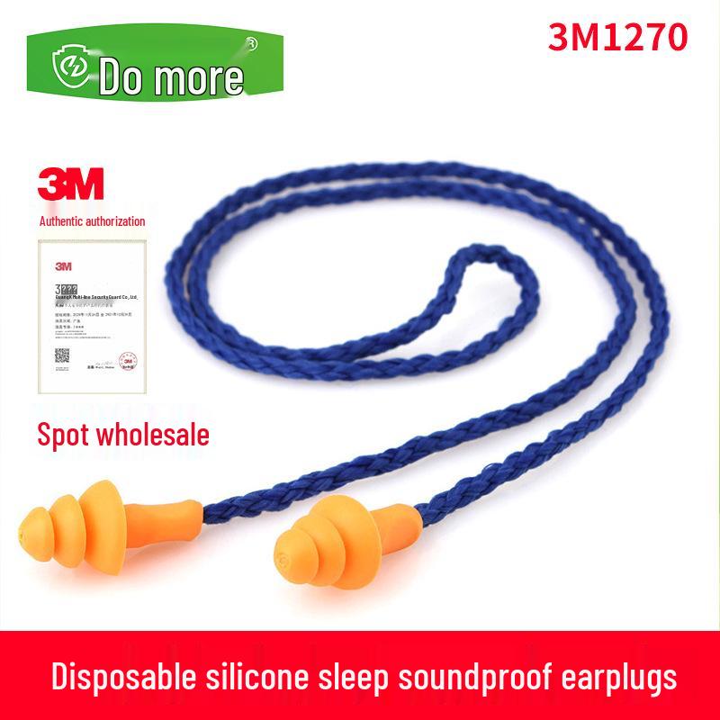 3M1270 Soundproof Waterproof Christmas Tree Earplugs for Sleep, Study, Cycling, and Airplane Noise Protection 50 Pairs
